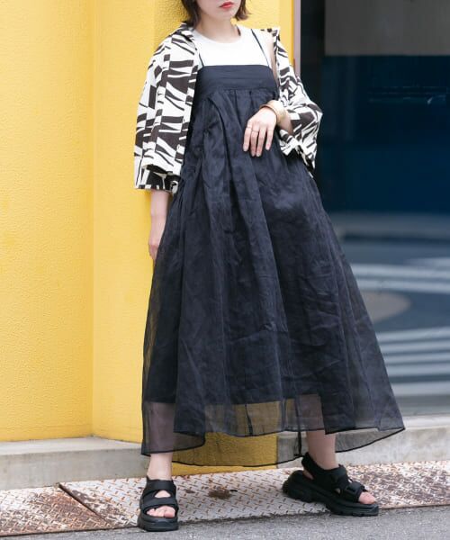 ＊＊KBF / ケービーエフ ワンピース | シアーボイルキャミワンピース（BLACK）