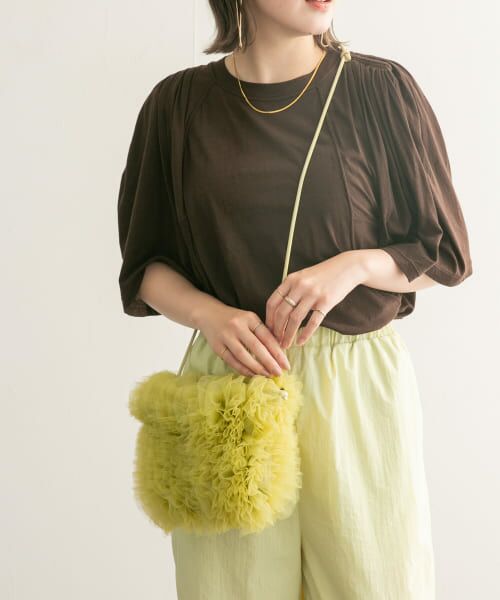 ＊＊KBF / ケービーエフ バッグ | ボリュームチュールBAG（L.GREEN）