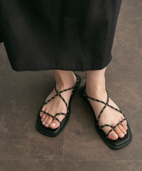 ＊＊KBF / ケービーエフ サンダル | ドローコードサンダル（BLACK）