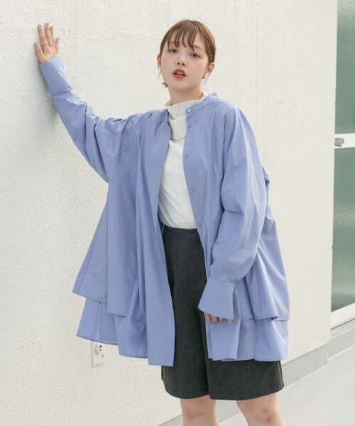 ＊＊KBF / ケービーエフ ワンピース | ヘムタックミニシャツワンピース（LILAC）