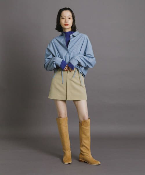 ＊＊KBF / ケービーエフ シャツ・ブラウス | ヘムドロストシャツ（BLUE st）