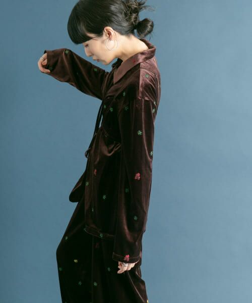 KBF フロントリボンベロアガウン KBF｜フロントリボンベロアガウン | Rakuten Fashion(楽天