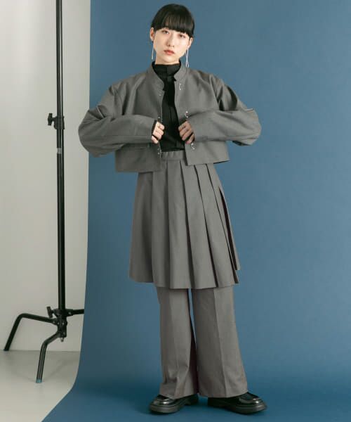 ＊＊KBF / ケービーエフ その他アウター | クロップドホックジャケット（GRAY）