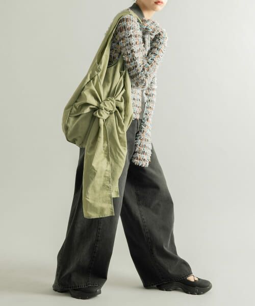 ＊＊KBF / ケービーエフ ショルダーバッグ | アレンジリボンナイロンBAG（KHAKI）