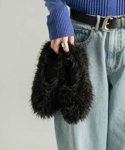 ＊＊KBF / ケービーエフ パンプス | ラウンドトゥファーパンプス（BLACK）