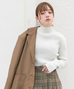 『UR TECH』illi　ランダムRIBハイネックニット