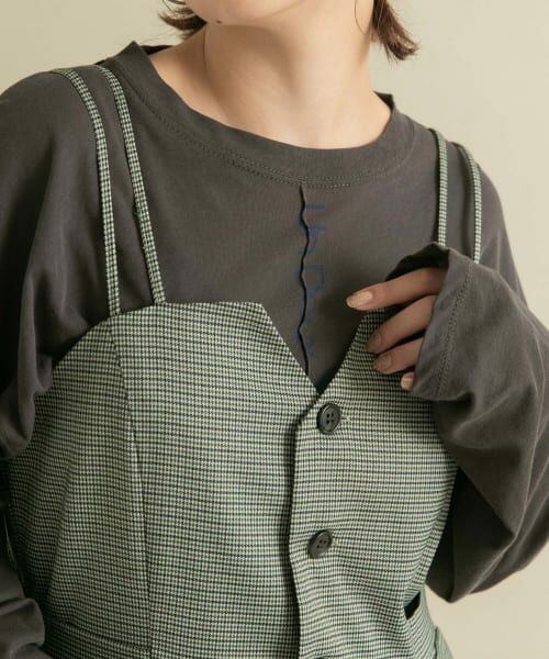 ＊＊KBF / ケービーエフ Tシャツ | シアーロゴロングTEE（CHARCOAL）