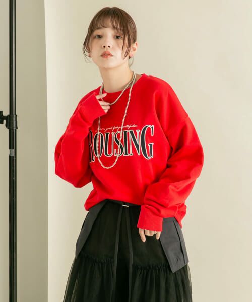 ＊＊KBF / ケービーエフ スウェット | カレッジロゴスウェット（RED）