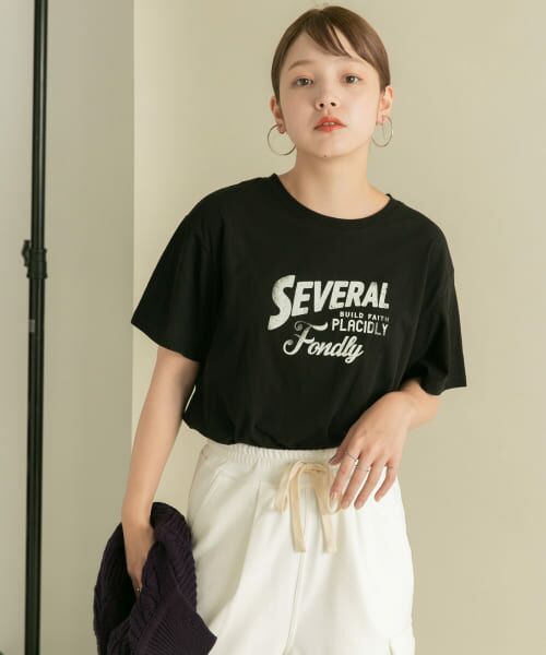 ＊＊KBF / ケービーエフ Tシャツ | シアープリントコンパクトTEE（BLACK）