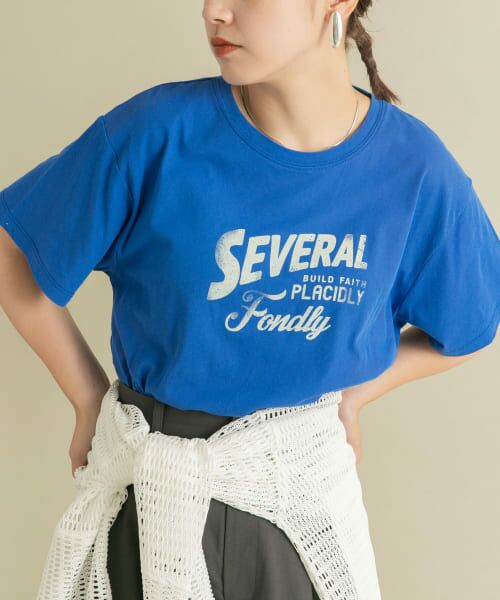 ＊＊KBF / ケービーエフ Tシャツ | シアープリントコンパクトTEE（BLUE）