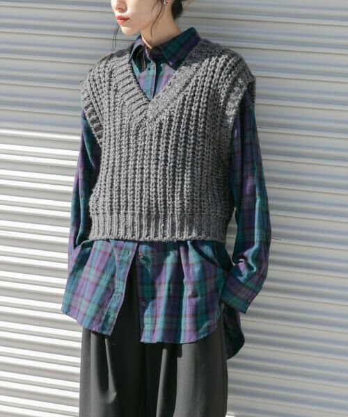 セール】 BIGチェックシャツ （シャツ・ブラウス）｜＊＊KBF