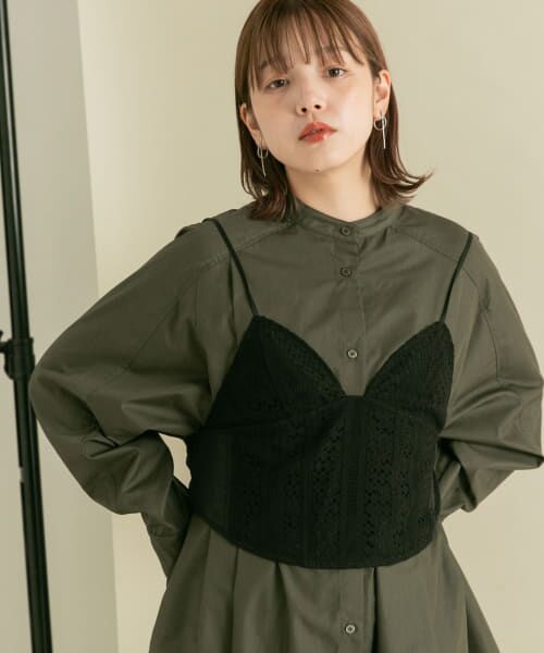 ＊＊KBF / ケービーエフ その他トップス | BACKリボンレースコルセット（BLACK）