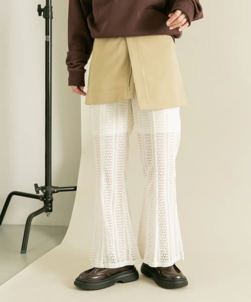 mediam レースフレアパンツ レースフレアパンツ | mai | Flugge
