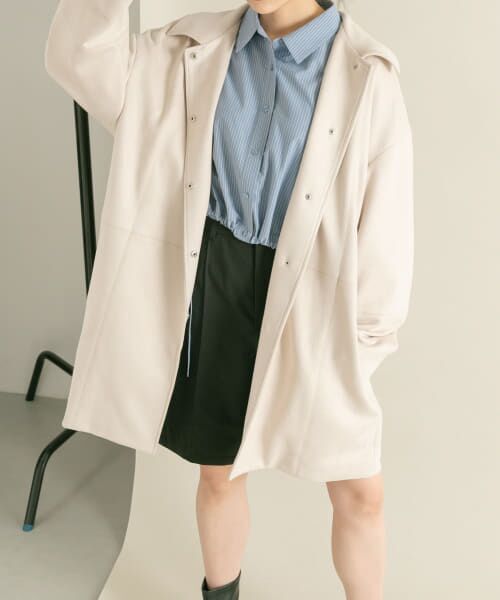 ＊＊KBF / ケービーエフ その他アウター | スエードミドルコート（GREIGE）