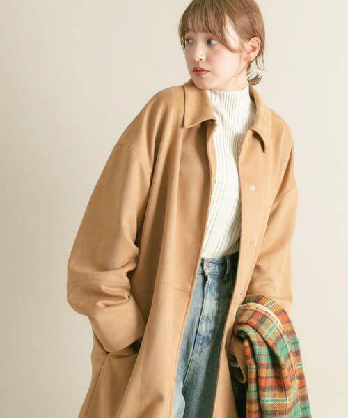 ＊＊KBF / ケービーエフ その他アウター | スエードミドルコート（CAMEL）