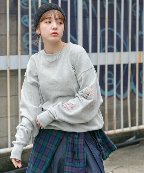 ＊＊KBF / ケービーエフ スウェット | エンブロイダリースウェット（TOP GRAY）
