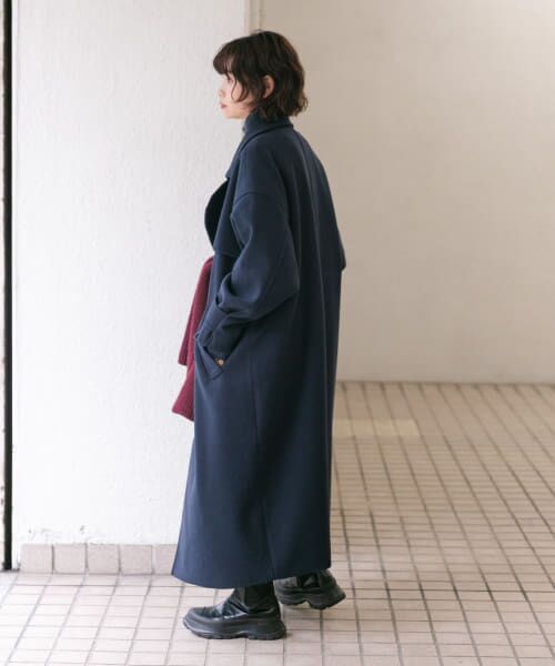 セール】 『2サイズ展開』コクーンロングコート （ステンカラー