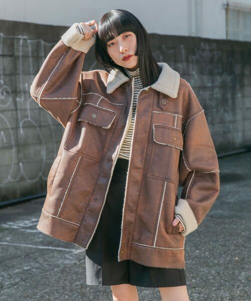 セール】 オーバーサイズボアジャケット （その他アウター