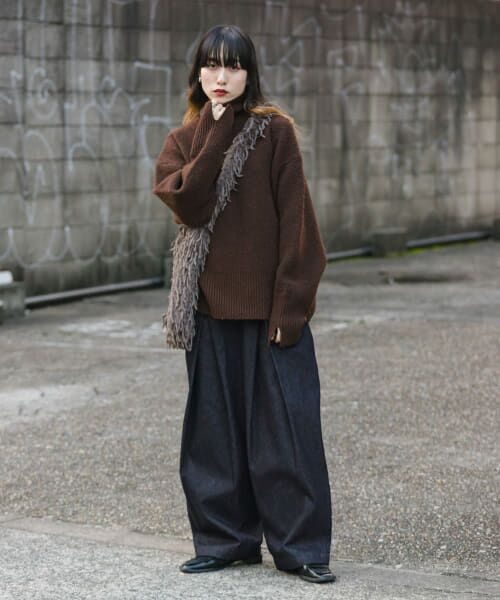 KBF タック WIDE デニム 36 タックWIDEデニム（デニムパンツ）｜KBF（ケイビーエフ）の