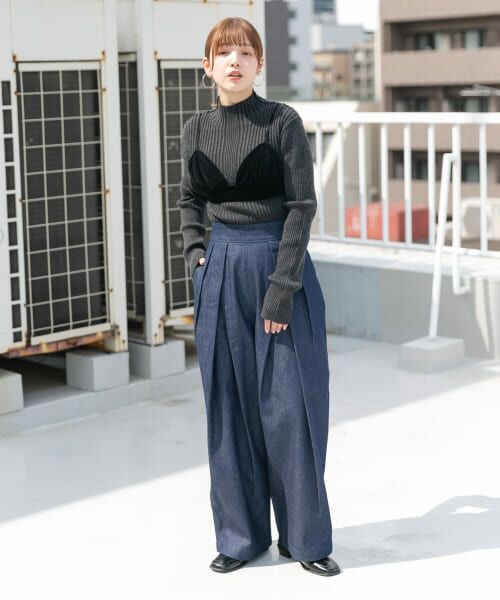 セール】 『2サイズ展開』タックコクーンデニム （デニムパンツ