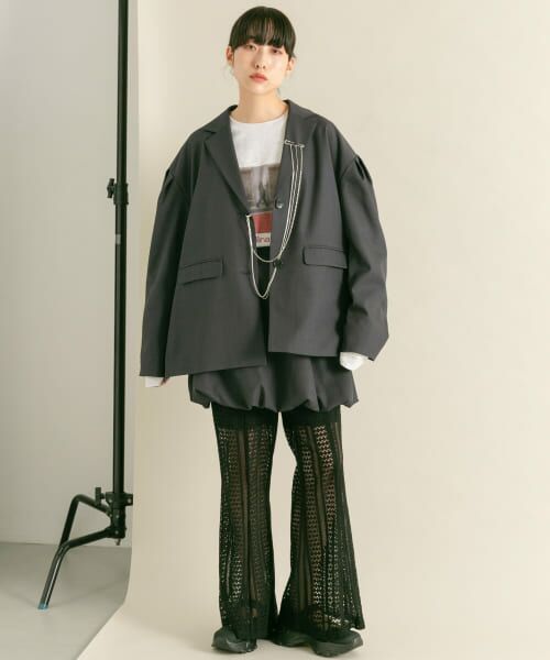 ＊＊KBF / ケービーエフ テーラードジャケット | ショルダータックBIGジャケット（CCL NAVY）