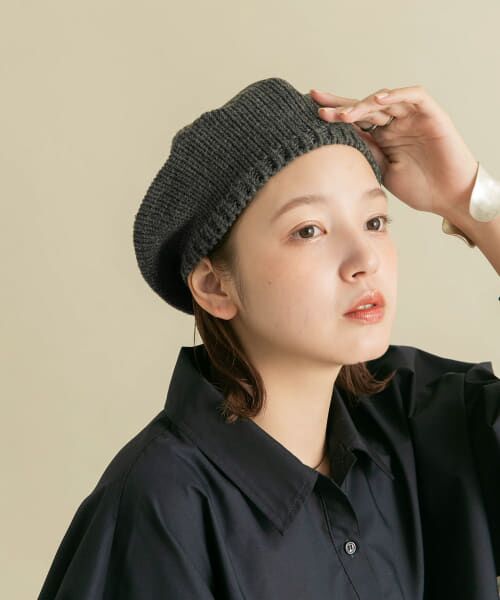 ＊＊KBF / ケービーエフ ハンチング・キャスケット・ベレー帽 | ニットベレー帽（CHARCOAL）