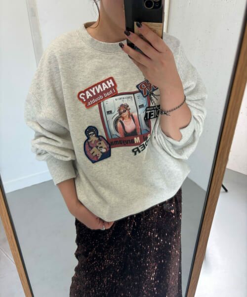 ＊＊KBF / ケービーエフ スウェット | ワッペンロゴスウェット（OATMEAL）