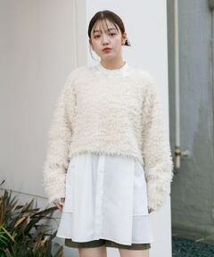 クロップドフェザープルオーバー