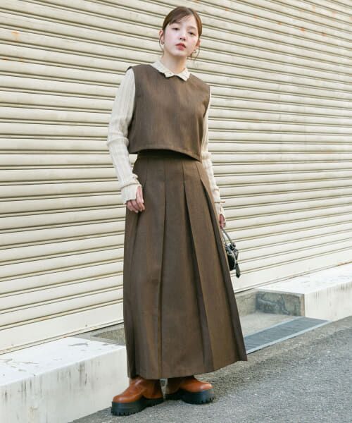 ＊＊KBF / ケービーエフ ワンピース | ベストセパレートワンピース（D.BROWN2）