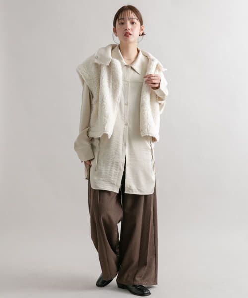 KBF 3WAYパテッドミドルジャケット　beige KBF 3WAYパテッドミドルジャケットbeige