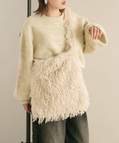 ＊＊KBF / ケービーエフ ショルダーバッグ | ファービッグBAG（IVORY）