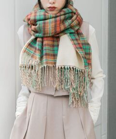 リバーシブルチェックストール