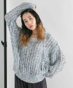 2WAYネップメッシュニット