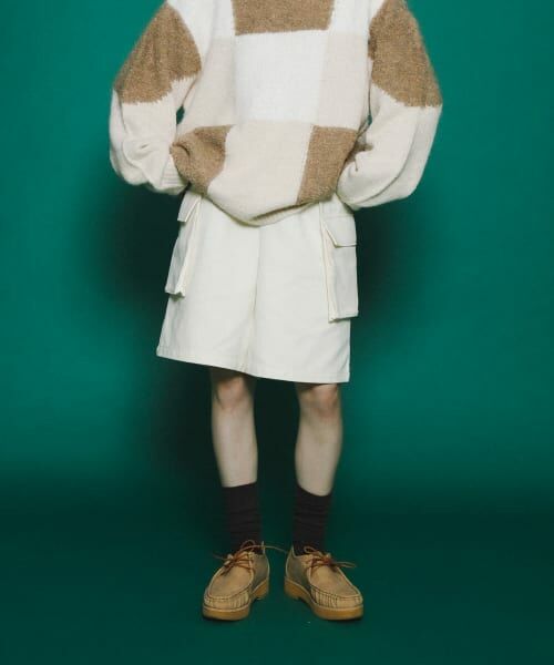 ＊＊KBF / ケービーエフ ショート・ハーフ・半端丈パンツ | フラップポケットショートパンツ（IVORY）