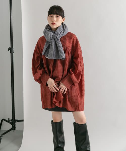 TMG ケーブルワンピース axes femme｜ケーブルジャガードパーカーワンピース | Rakuten