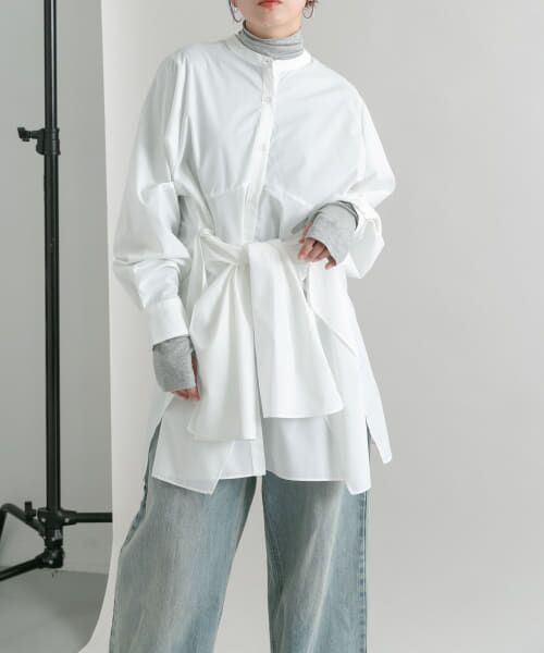 ＊＊KBF / ケービーエフ ワンピース | ディープスリットシャツワンピース（OFF）