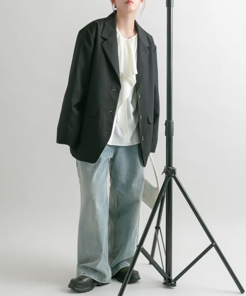 KBF オーバーテーラードジャケット チャコールグレー KBF｜オーバーテーラードジャケット | Rakuten Fashion(楽天