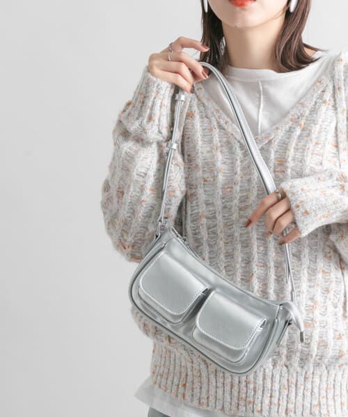 ＊＊KBF / ケービーエフ ショルダーバッグ | アウトポケットショルダーBAG（SILVER）
