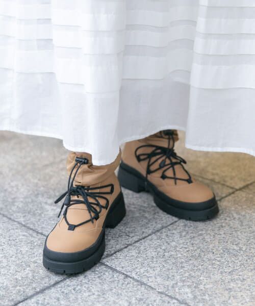 ＊＊KBF / ケービーエフ ブーツ（ショート丈） | タンクソールワークブーツ（BEIGE）