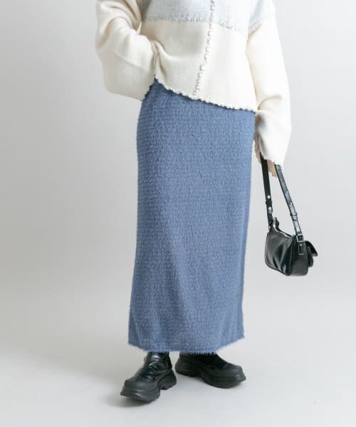 ＊＊KBF / ケービーエフ スカート | ラメフェザースカート（BLUE）