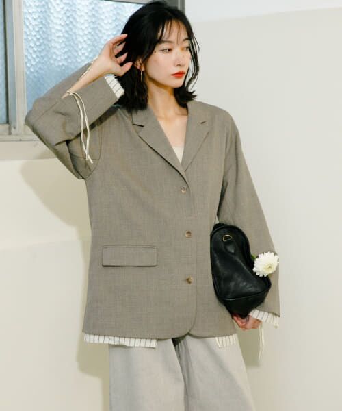 セール】 レイヤードデザインジャケット （テーラードジャケット