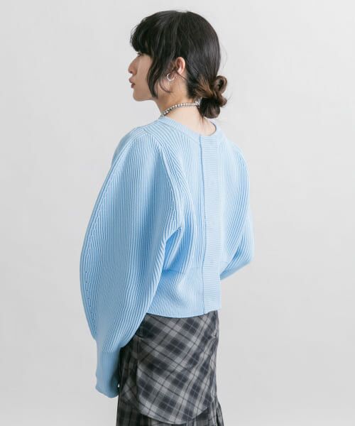 ＊＊KBF / ケービーエフ カーディガン・ボレロ | フォルムニットカーディガン（L.BLUE）