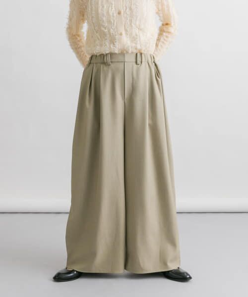 FOXEYベージュ ワイドパンツ Yahoo!オークション - FOXEY ワイドパンツ 40 ベージュ