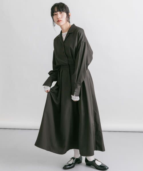 【KBF】ワンピース セール】 ドット×フラワー2wayシフォンワンピース （ワンピース