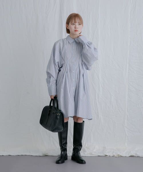 やぶ　ワンピース aiile】サテンシアーmixワンピース | EGAMI OFFICIAL WEB STORE