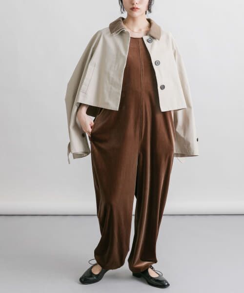 ＊＊KBF / ケービーエフ サロペット・オールインワン | 2WAYベロアオールインワン（BROWN）