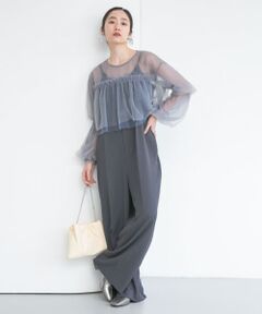 チュールブラウスSETベアサロペット