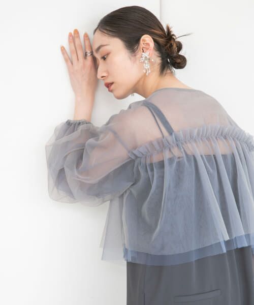 KBF チュールブラウスSETベアサロペット KBF｜チュールブラウスSETベアサロペット | Rakuten Fashion