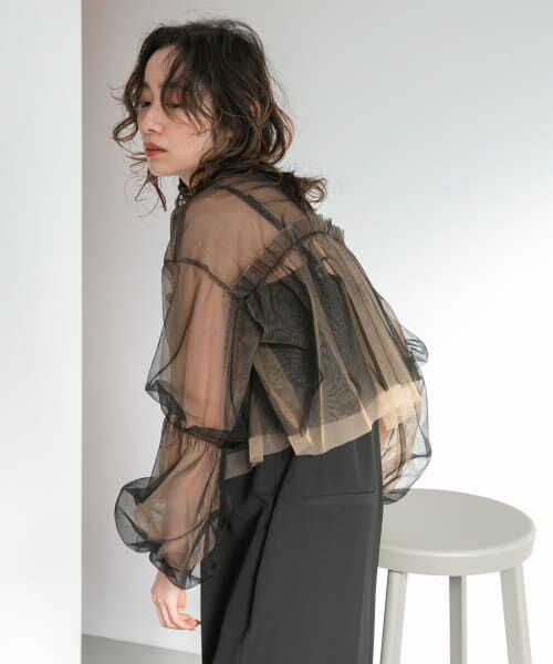 KBF チュールブラウスSETベアサロペット オールインワン セール】 チュールブラウスSETベアサロペット （サロペット