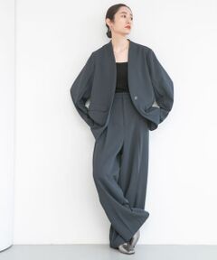 オープンスリーブノーカラージャケット